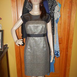 Cocktail Party Club Evening Metallic Dress sz 4 (wd22)